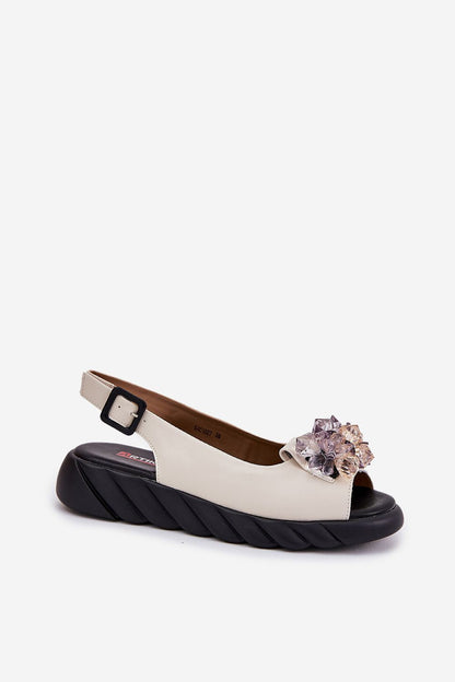Sorellune Platform Sandals with Crystals
