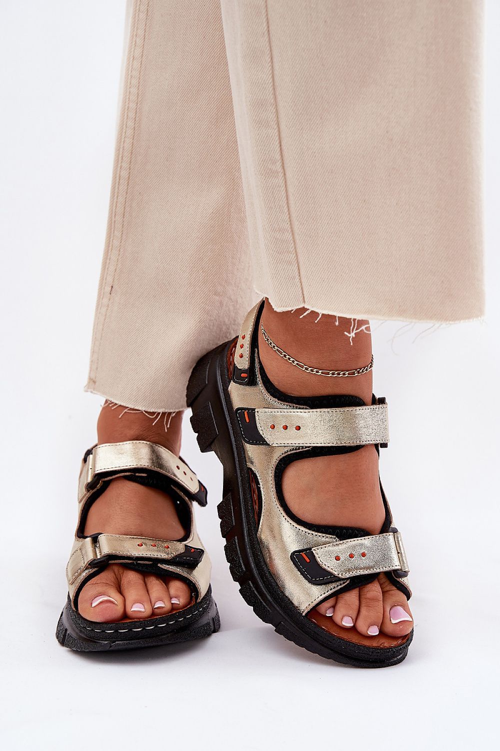 Teravelle Sport Leather Velcro Sandals
