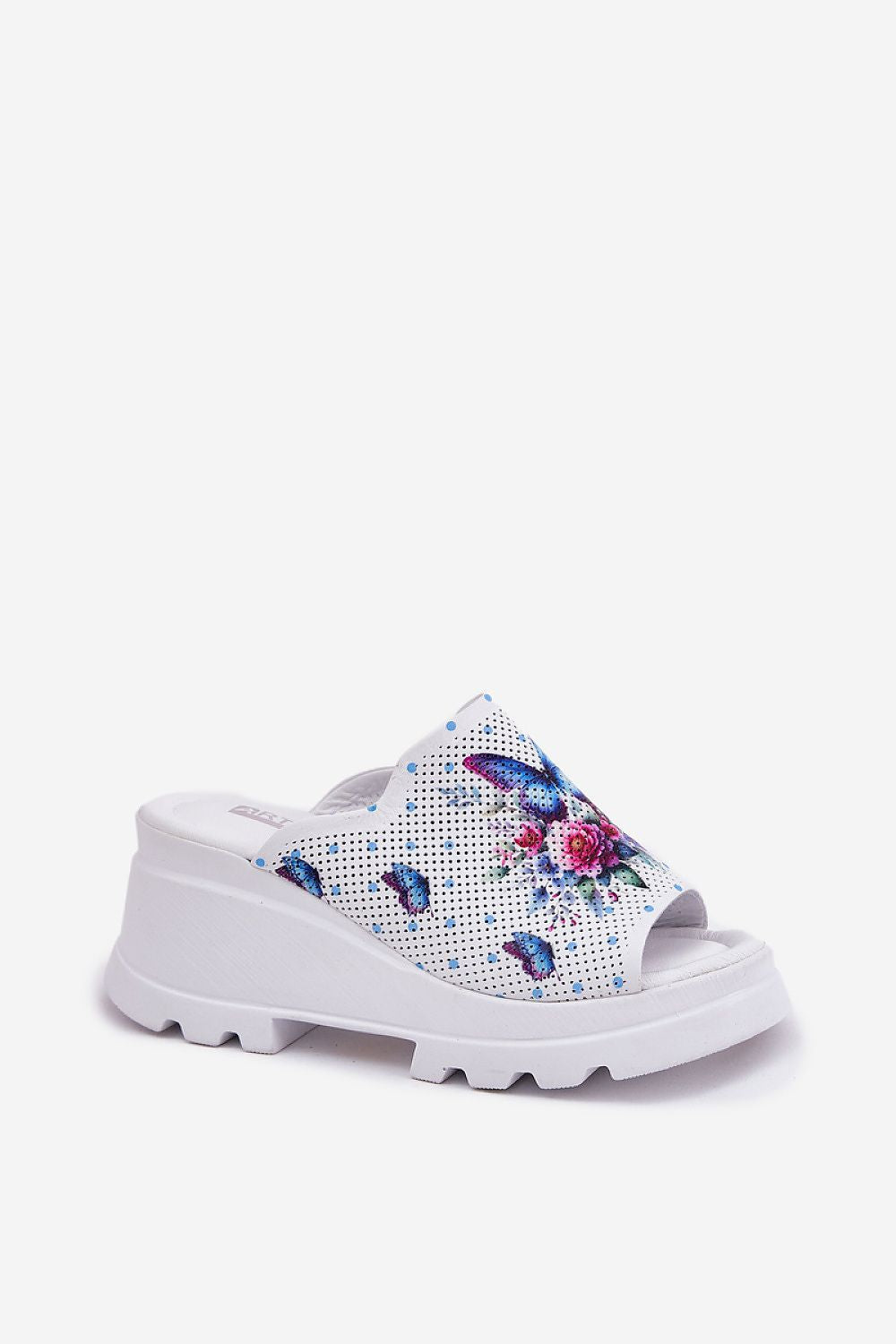 Melvarisse Geometric Wedge Leather Sandals