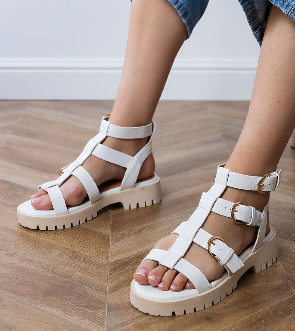 Stravella Gladiator Strap Sandals Vegan Leather Comfort