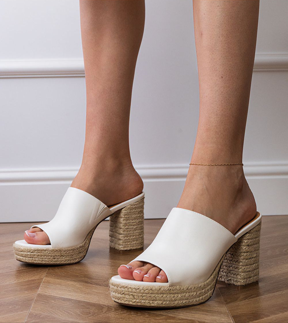 Solvienne Woven Vegan Espadrille Heels