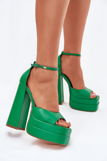 Calvenya Platform Block Heel Sandals