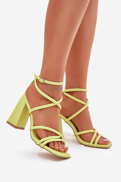 Lunivera Spiral-Strap Heel Sandals