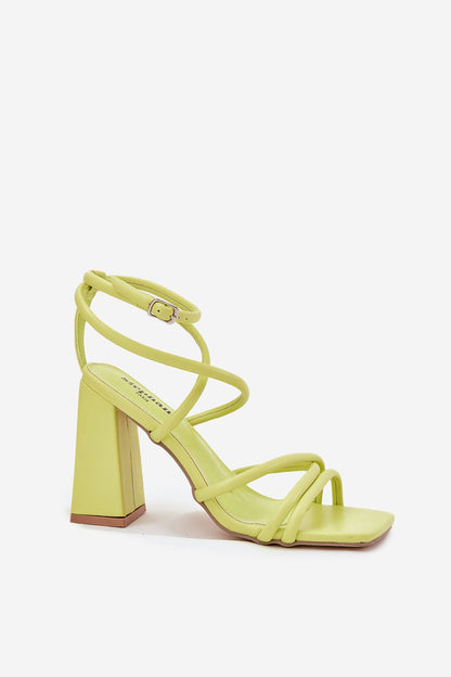 Lunivera Spiral-Strap Heel Sandals