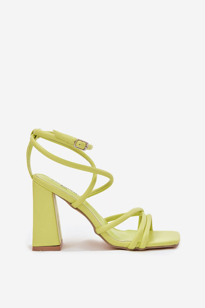 Lunivera Spiral-Strap Heel Sandals