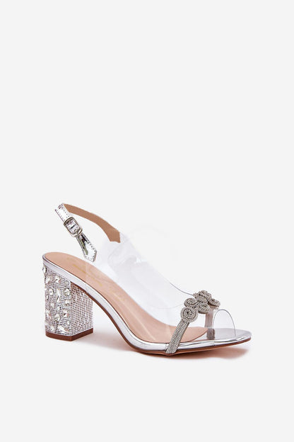 Veluretta Clear Crystal Strap Sandals