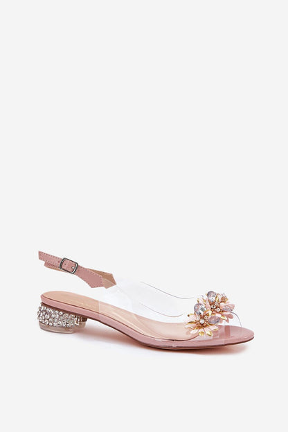 Aurecita Clear-Bloom Heel Sandals