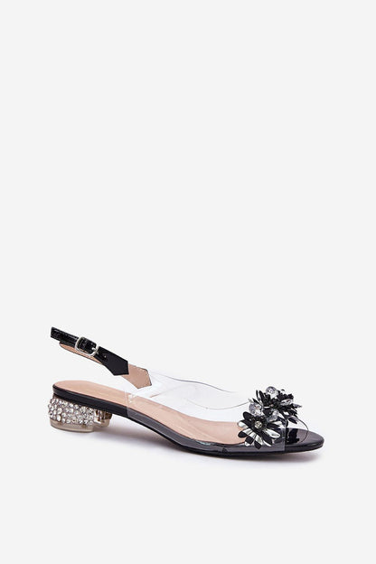 Aurecita Clear-Bloom Heel Sandals
