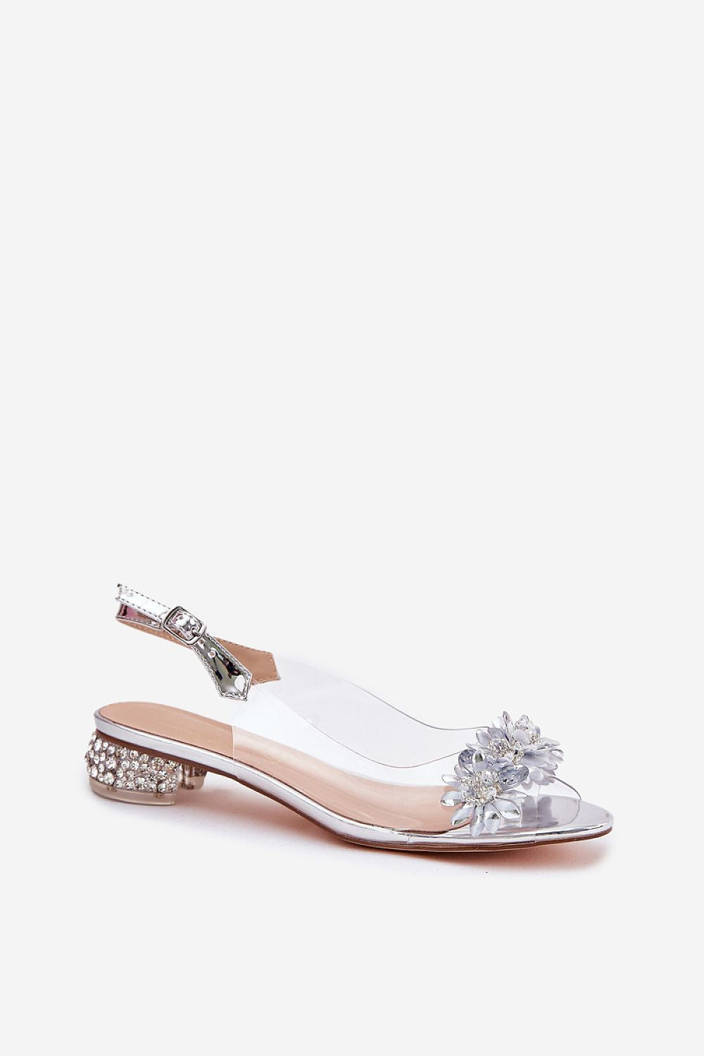 Aurecita Clear-Bloom Heel Sandals