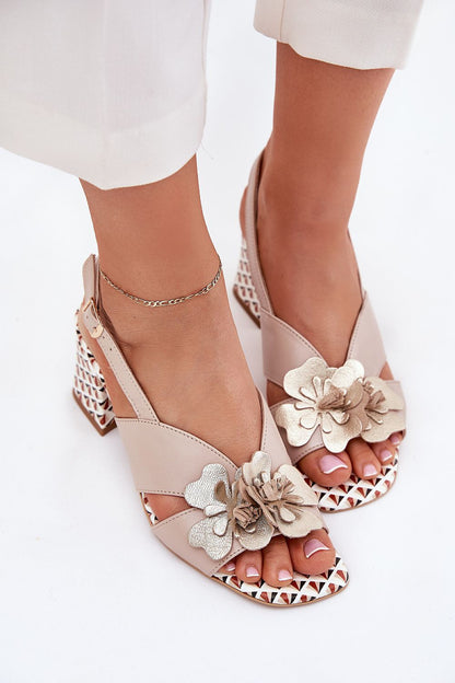 Floranette Twin-Bloom Heel Sandals