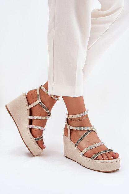 Merivelle Embellished Wedge Sandals