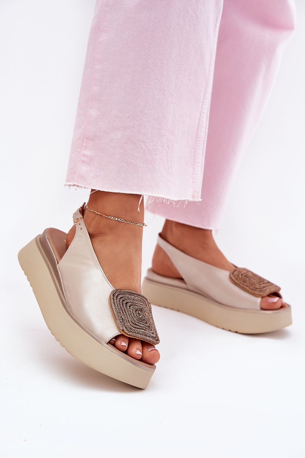 Marvielle Leather Platform Sandals