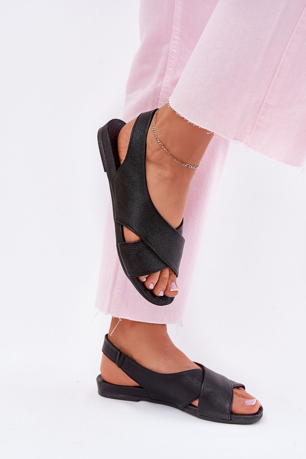 Talmea Soft-Strap Leather Sandals