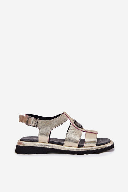 Lunarelle Low Heel Leather Sandals