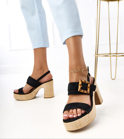 Aurellise Suede Heel Sandals