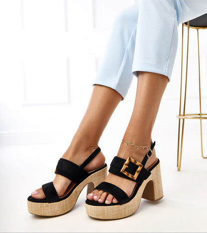 Aurellise Suede Heel Sandals