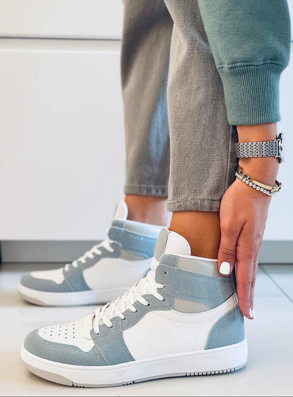 Verdina Colorblock Lace Up Sneakers Vegan Leather Casual