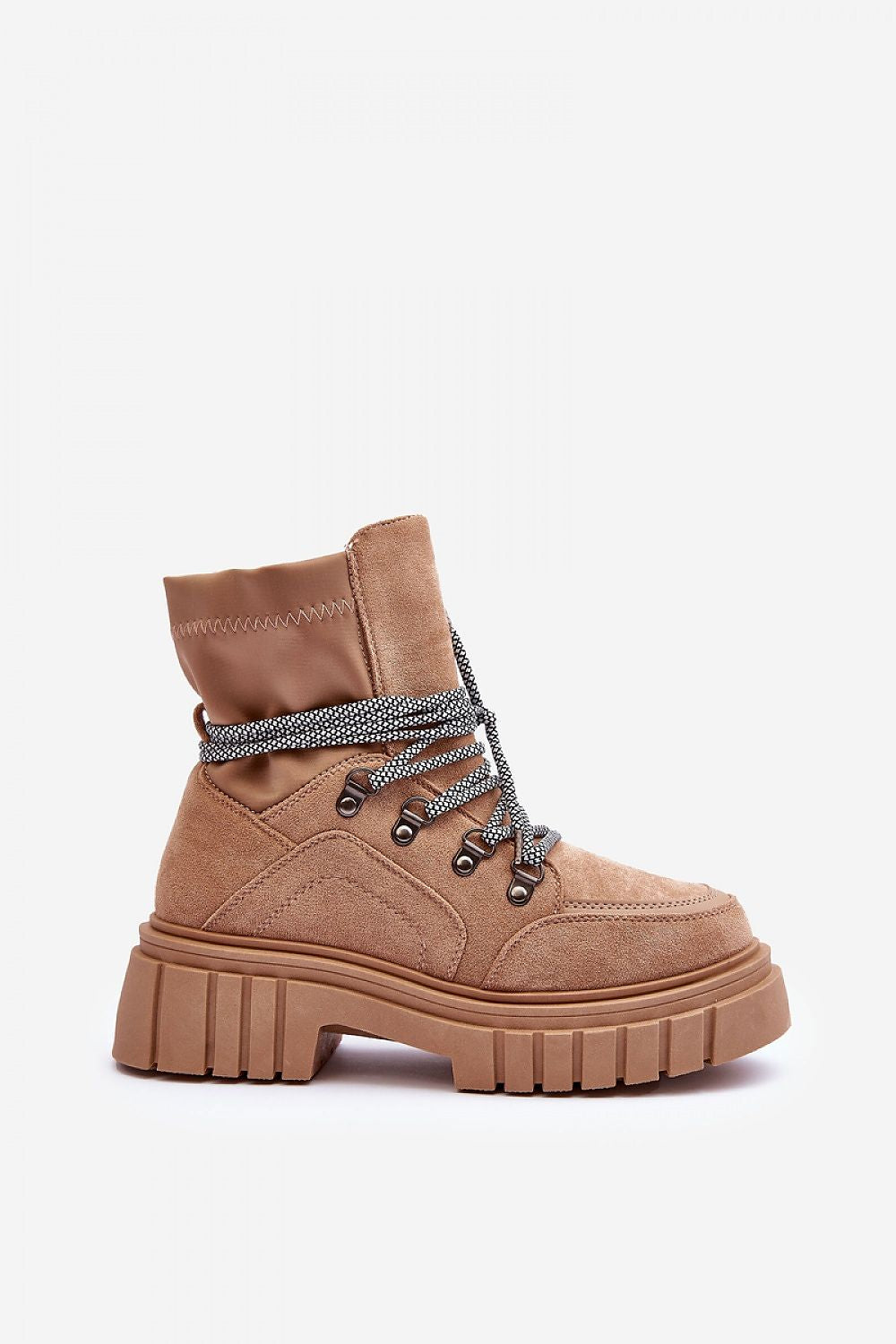 Serrina Eco-Suede Chunky Heel Boots Lined Vegan Suede