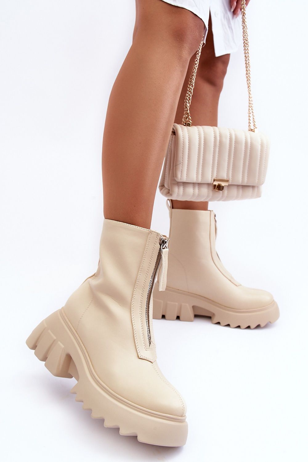 Zarosa Chunky Platform Zip Boots