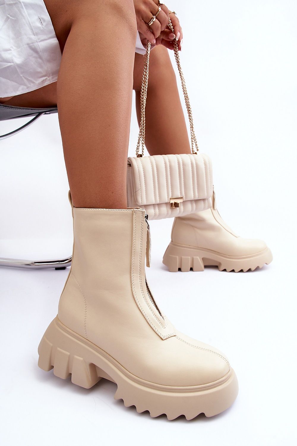 Zarosa Chunky Platform Zip Boots