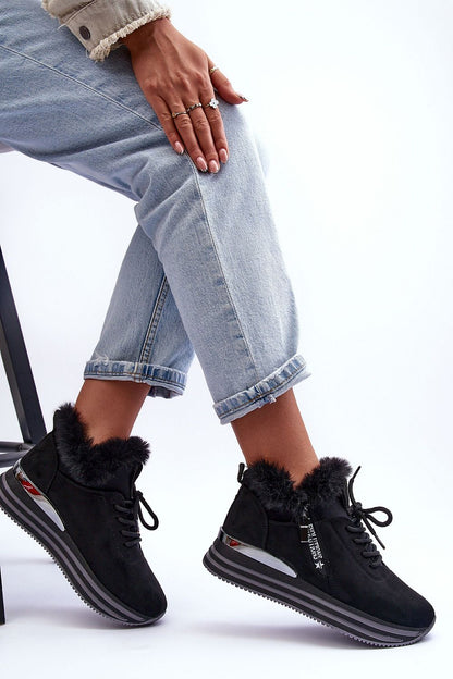 Evolutions Fur-Trimmed Winter Sneakers