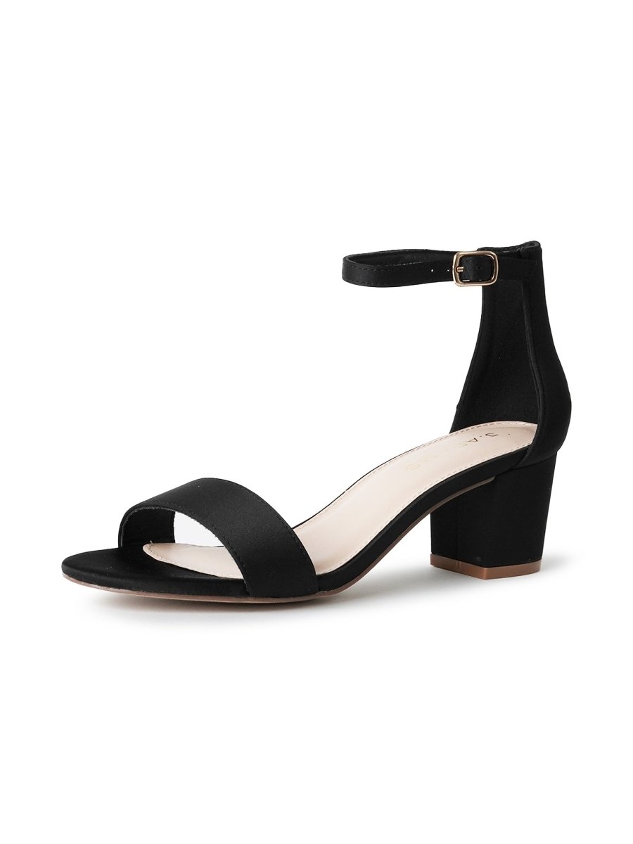 Daisy | Black Satin Heels by J.Adams – Don't Panic Shoes