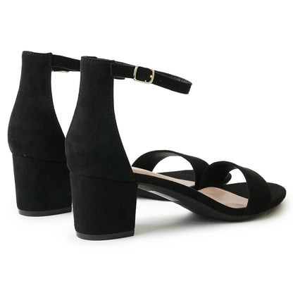 Daisy | Black Suede Heels by J.Adams – Don't Panic Shoes