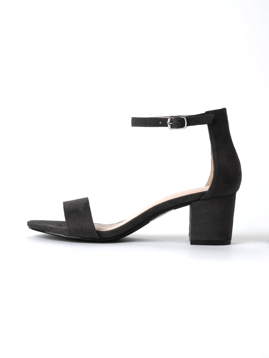 Daisy | Charcoal Suede Heels by J.Adams – Don't Panic Shoes