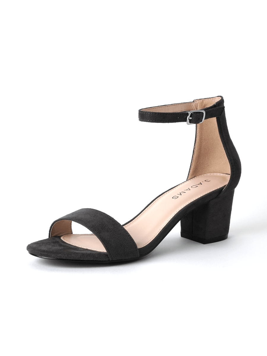 Daisy | Charcoal Suede Heels by J.Adams – Don't Panic Shoes