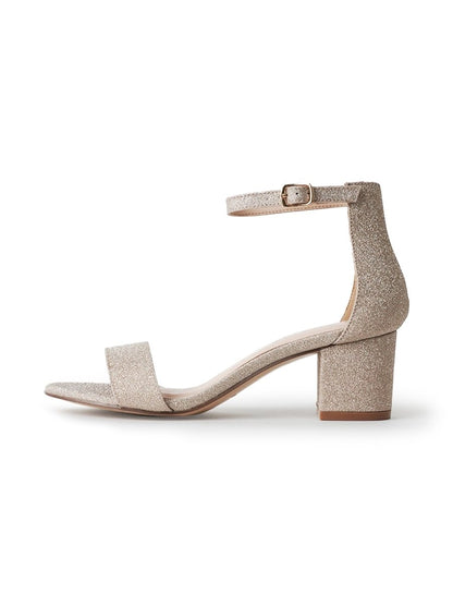 Daisy | Gold Fine Glitter Heels by J.Adams – Don't Panic Shoes