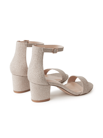 Daisy | Gold Fine Glitter Heels by J.Adams – Don't Panic Shoes