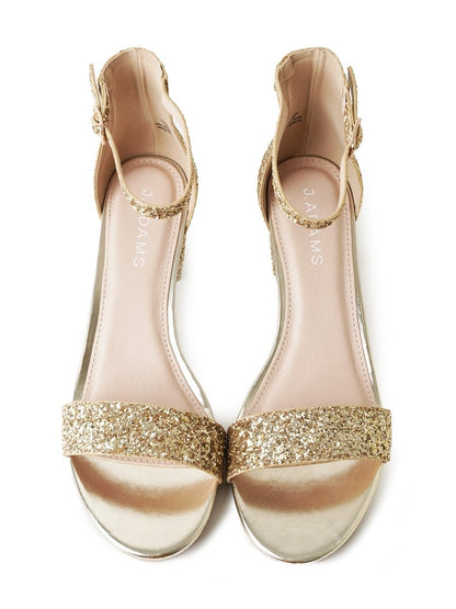 Daisy | Gold Glitter Heels by J.Adams – Don't Panic Shoes