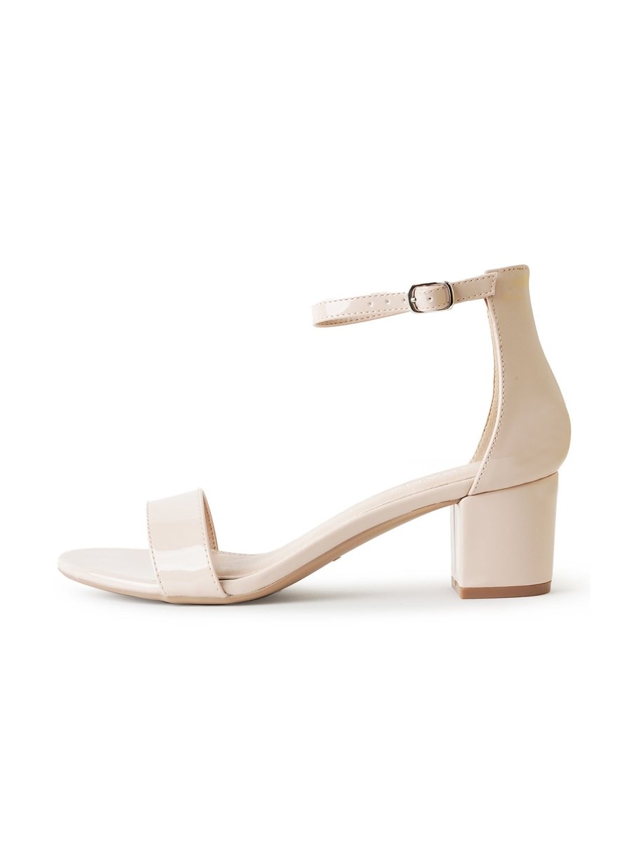 Daisy | Light Taupe Patent Heels by J.Adams – Don't Panic Shoes