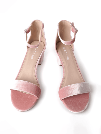 Daisy | Pink Velvet Heels by J.Adams – Don't Panic Shoes