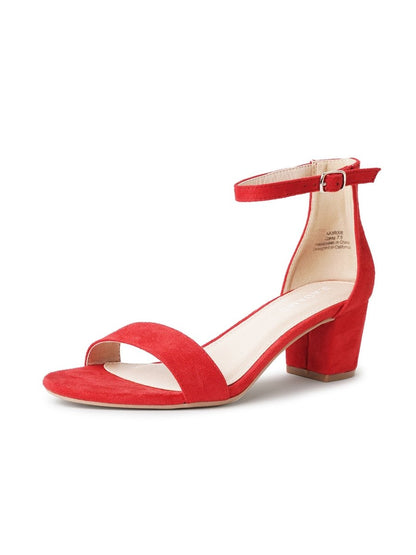 Daisy | Red Suede Heels by J.Adams – Don't Panic Shoes
