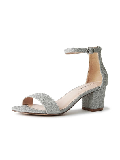 Daisy | Silver Fine Glitter Heels by J.Adams – Don't Panic Shoes