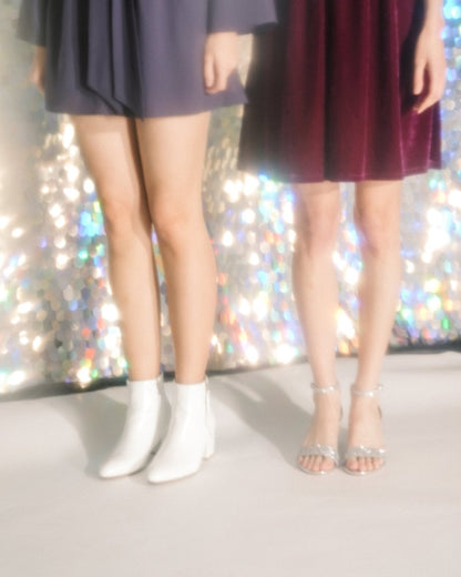 Daisy | Silver Glitter Heels by J.Adams – Don't Panic Shoes