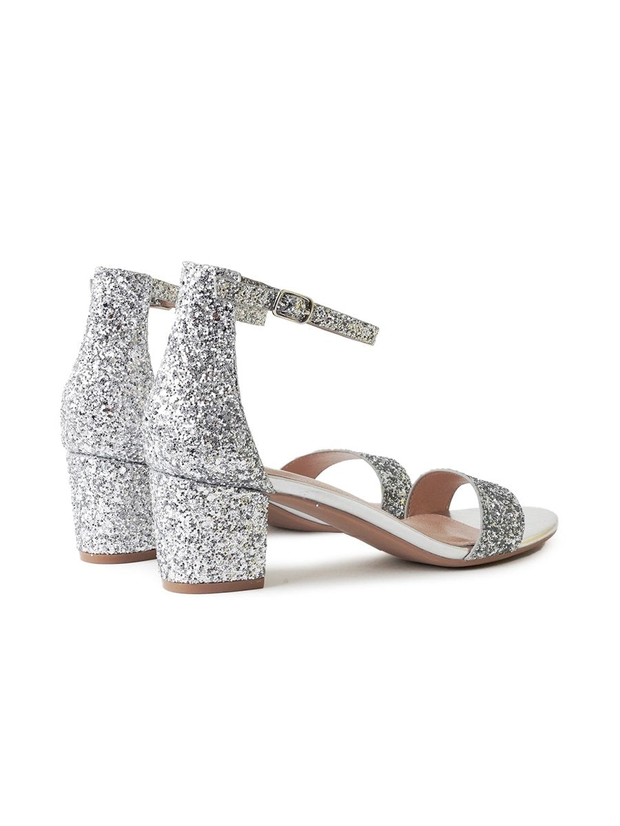 Daisy | Silver Glitter Heels by J.Adams – Don't Panic Shoes