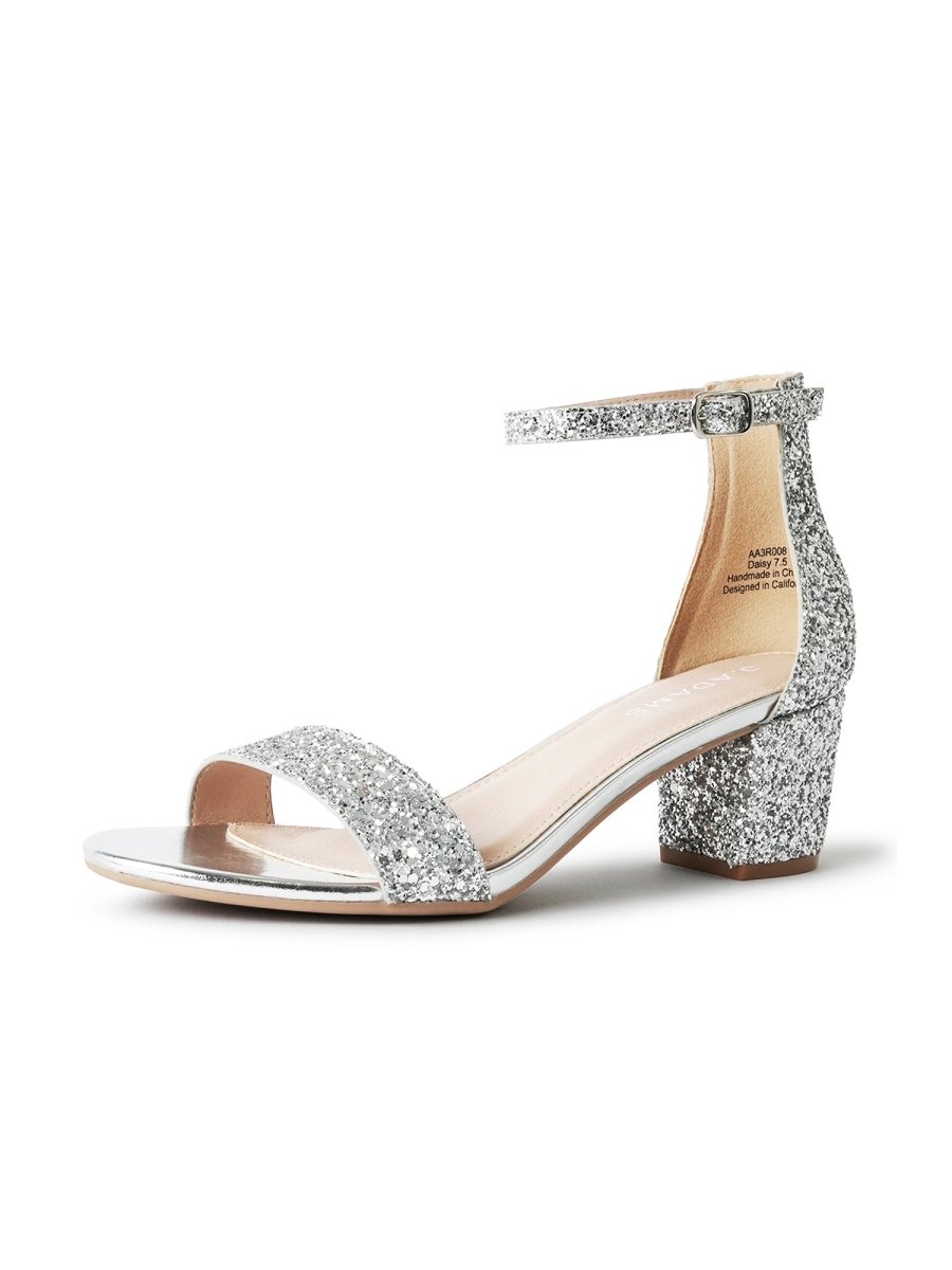Daisy | Silver Glitter Heels by J.Adams – Don't Panic Shoes