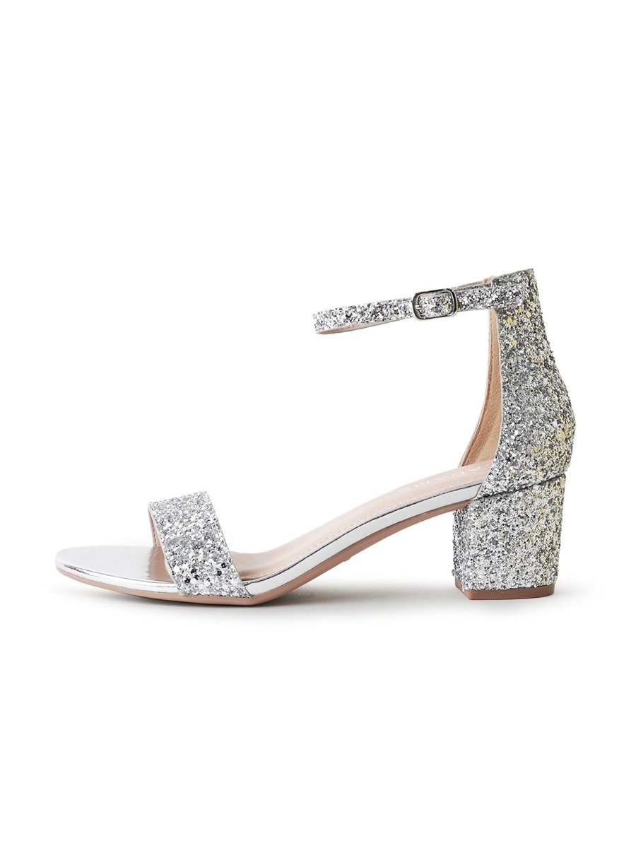 Daisy | Silver Glitter Heels by J.Adams – Don't Panic Shoes