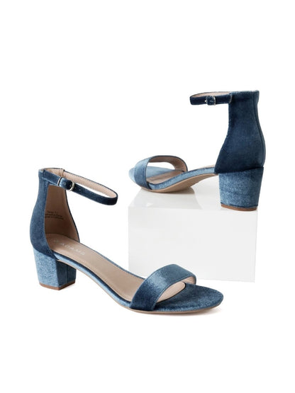 Daisy | Sky Blue Velvet Heels by J.Adams – Don't Panic Shoes