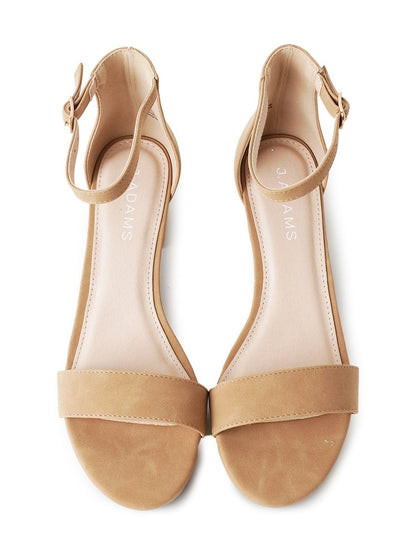 Daisy | Tan Nubuck Heels by J.Adams – Don't Panic Shoes