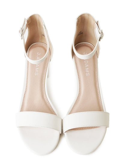 Daisy | White Heels by J.Adams – Don't Panic Shoes
