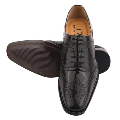 Dallas Genuine Leather Oxford Style Brogue Dress Shoes Shoes by Libertyzeno – Don't Panic Shoes