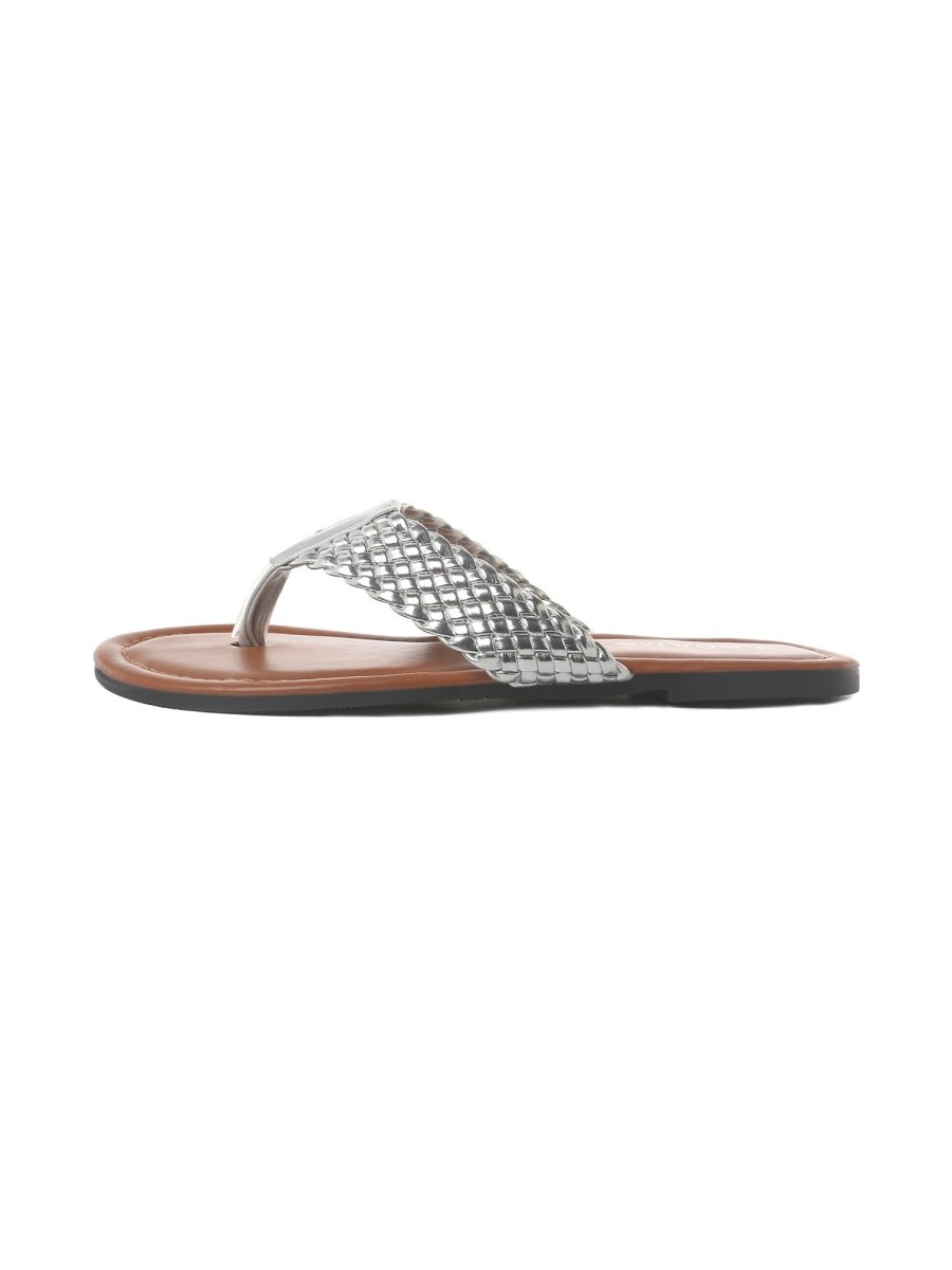 Daphne | Silver Sandals by J.Adams – Don't Panic Shoes