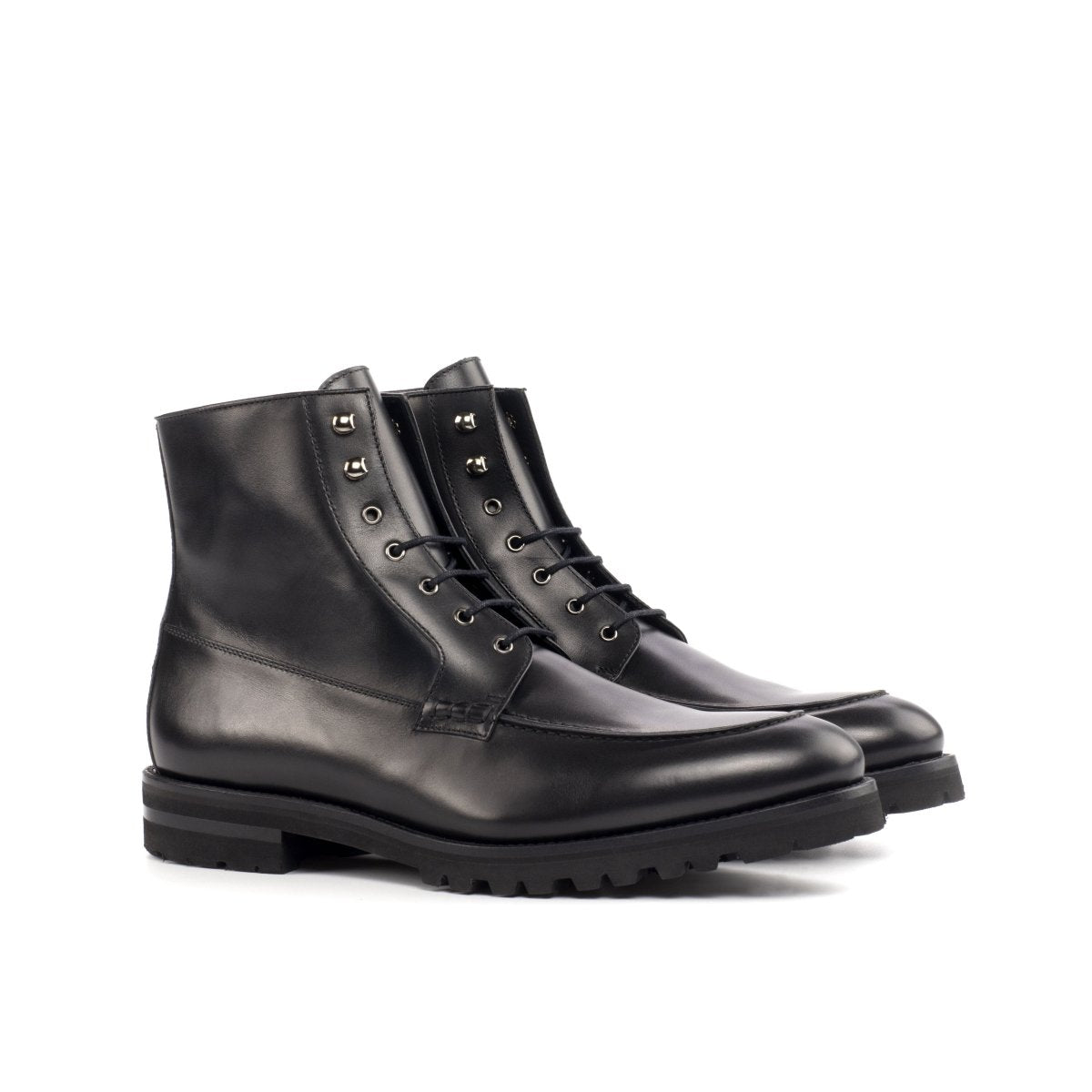 Dapperfam Ryker In Black Men's Italian Leather Moc Boot Shoes by Dapperfam – Don't Panic Shoes
