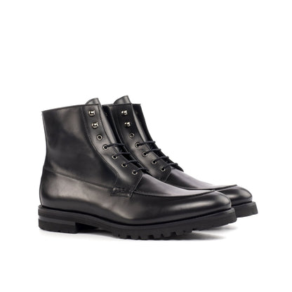 Dapperfam Ryker In Black Men's Italian Leather Moc Boot Shoes by Dapperfam – Don't Panic Shoes