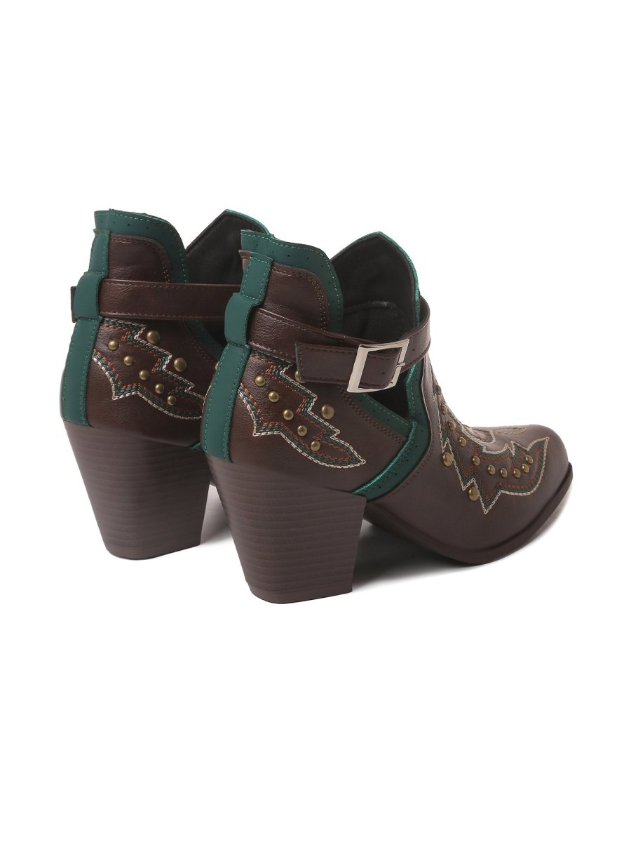 Darla | Brown Booties by J.Adams – Don't Panic Shoes