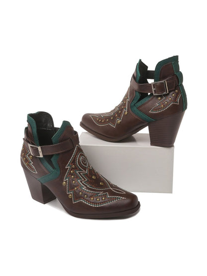 Darla | Brown Booties by J.Adams – Don't Panic Shoes