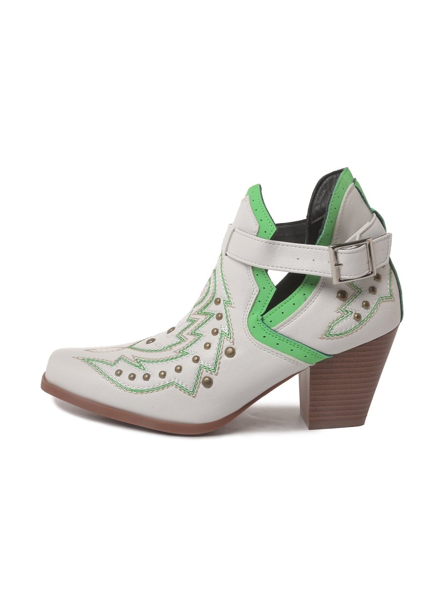 Darla | White Booties by J.Adams – Don't Panic Shoes